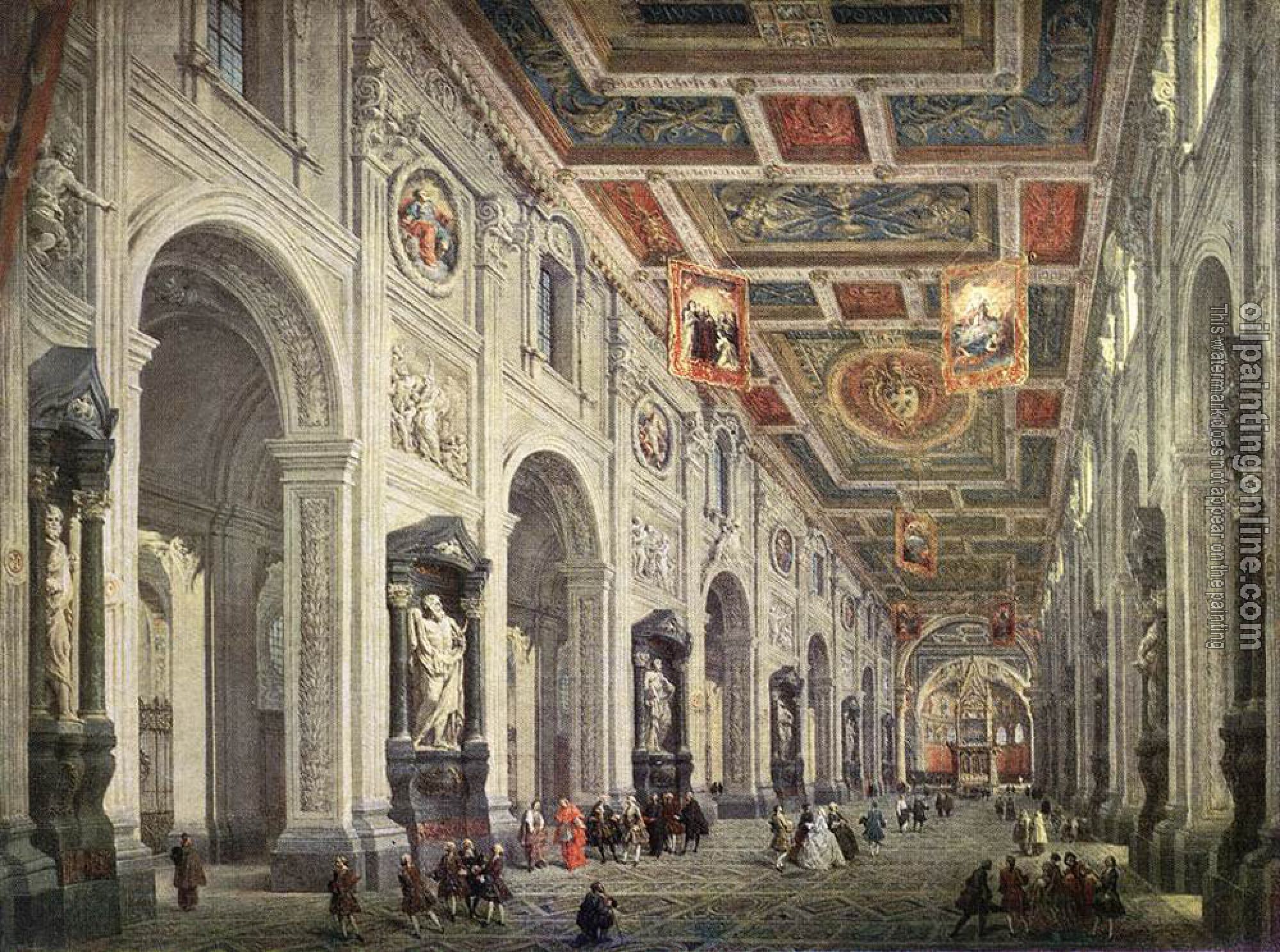 Giovanni Paolo Pannini - Interior Of The Santa Giovanni In Laterno In Rome